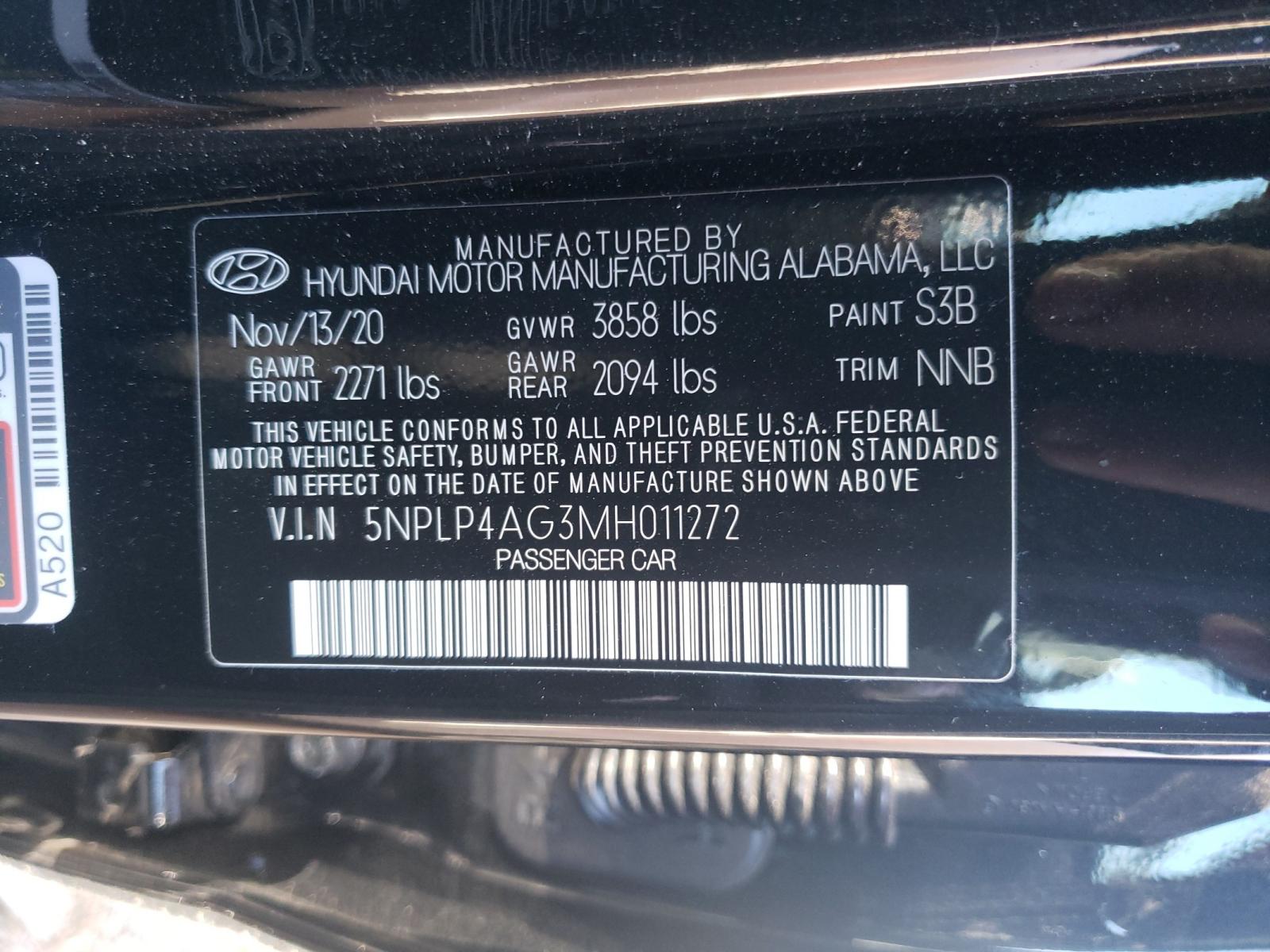 Photo 9 VIN: 5NPLP4AG3MH011272 - HYUNDAI ELANTRA LI 