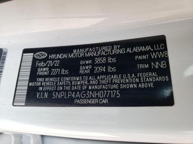 Photo 9 VIN: 5NPLP4AG3NH077175 - HYUNDAI ELANTRA LI 