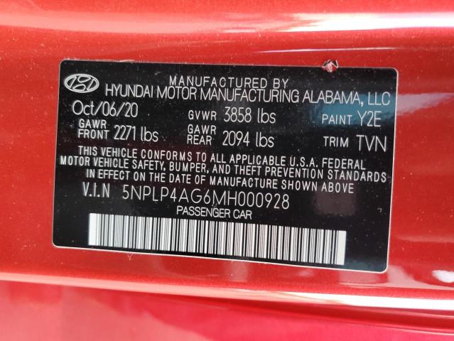 Photo 11 VIN: 5NPLP4AG6MH000928 - HYUNDAI ELANTRA LI 