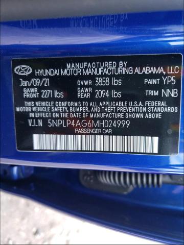 Photo 9 VIN: 5NPLP4AG6MH024999 - HYUNDAI ELANTRA LI 