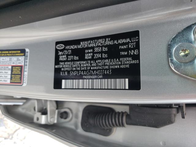 Photo 9 VIN: 5NPLP4AG7MH027443 - HYUNDAI ELANTRA LI 