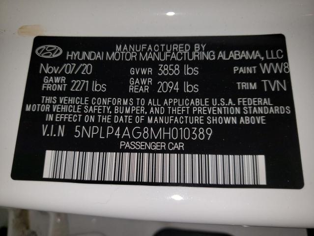 Photo 9 VIN: 5NPLP4AG8MH010389 - HYUNDAI ELANTRA LI 