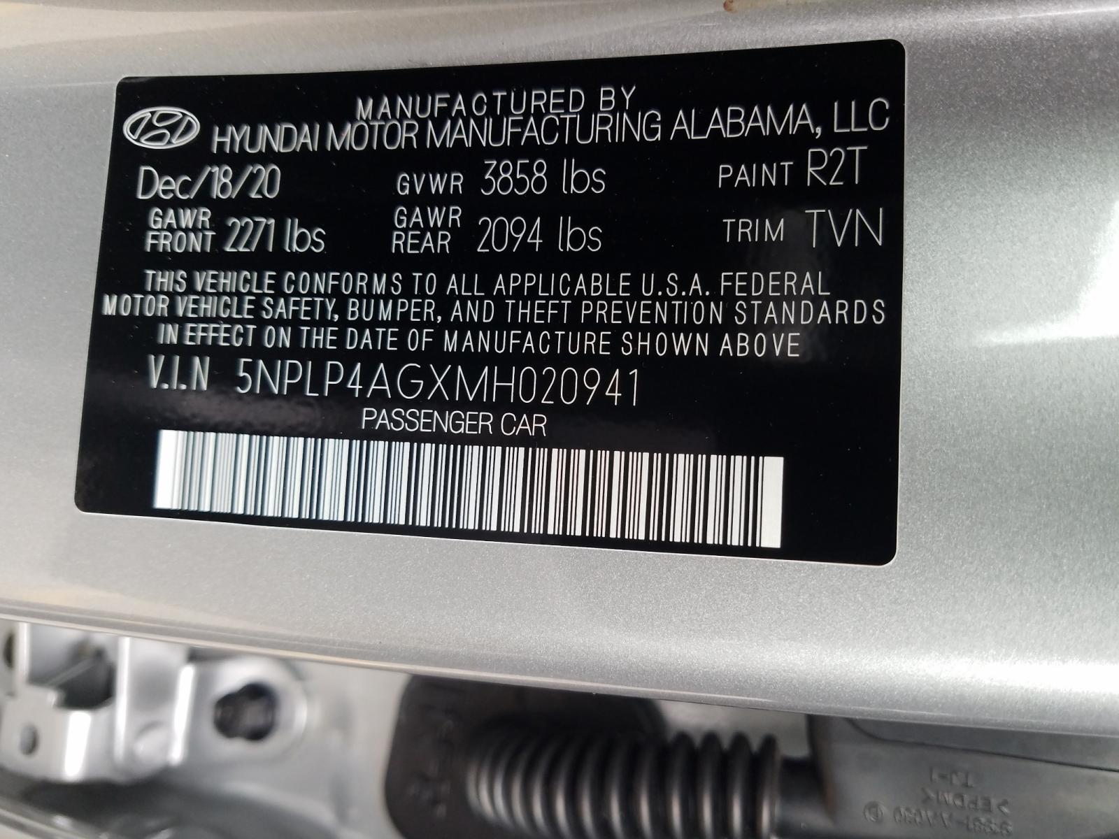 Photo 9 VIN: 5NPLP4AGXMH020941 - HYUNDAI ELANTRA LI 