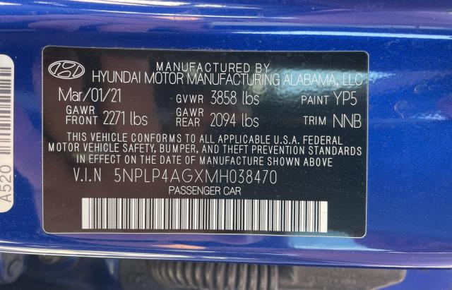 Photo 9 VIN: 5NPLP4AGXMH038470 - HYUNDAI ELANTRA LI 