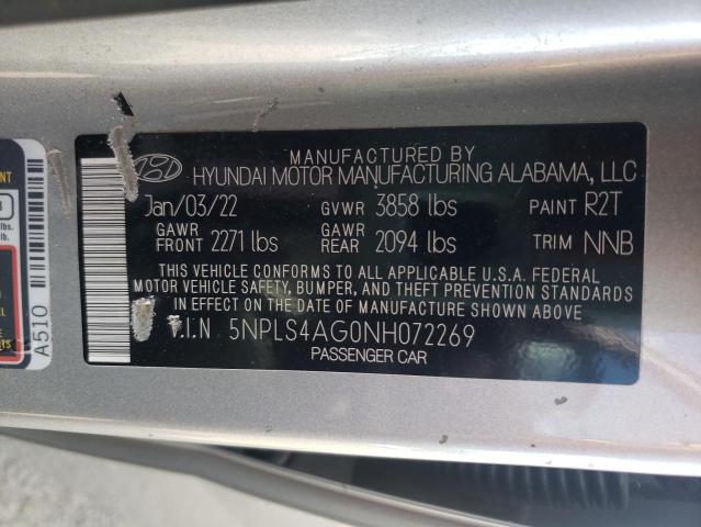 Photo 12 VIN: 5NPLS4AG0NH072269 - HYUNDAI ELANTRA SE 