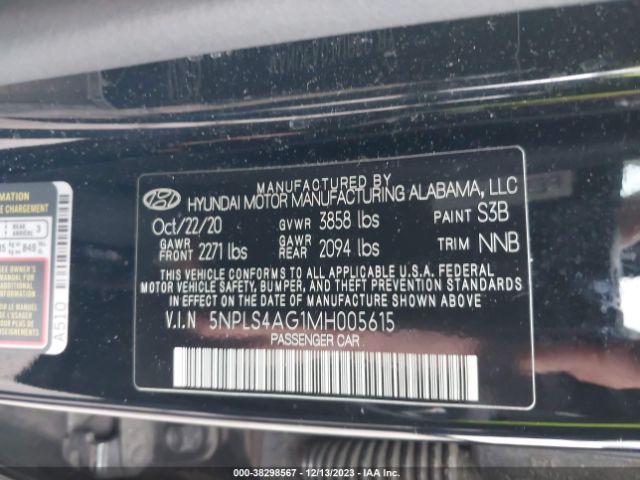 Photo 8 VIN: 5NPLS4AG1MH005615 - HYUNDAI ELANTRA 