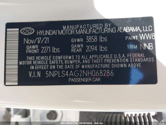 Photo 8 VIN: 5NPLS4AG2NH068286 - HYUNDAI ELANTRA 