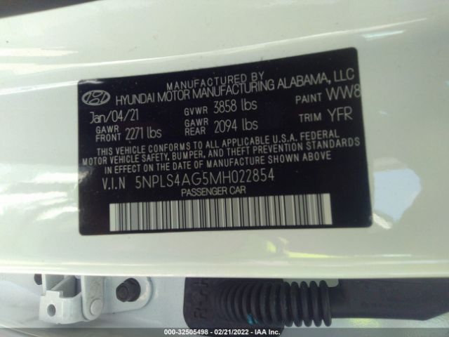 Photo 8 VIN: 5NPLS4AG5MH022854 - HYUNDAI ELANTRA 