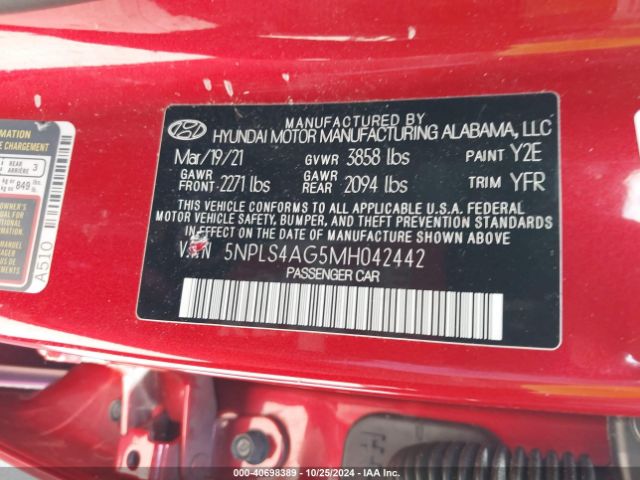 Photo 8 VIN: 5NPLS4AG5MH042442 - HYUNDAI ELANTRA 