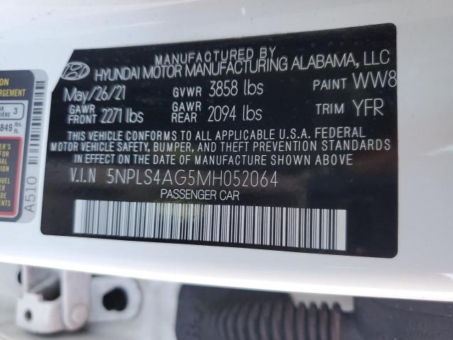 Photo 12 VIN: 5NPLS4AG5MH052064 - HYUNDAI ELANTRA SE 