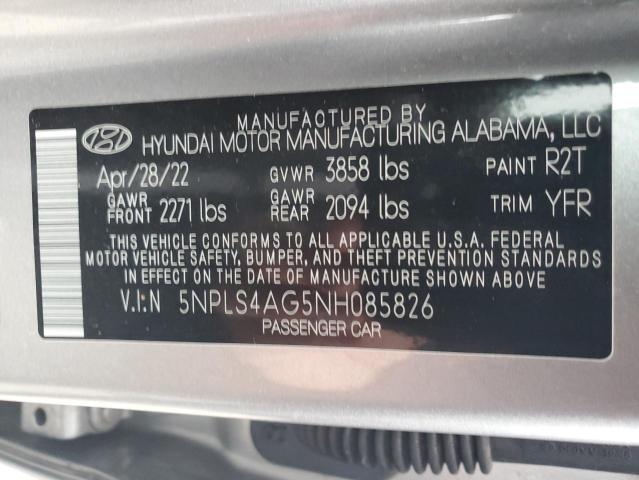 Photo 11 VIN: 5NPLS4AG5NH085826 - HYUNDAI ELANTRA SE 