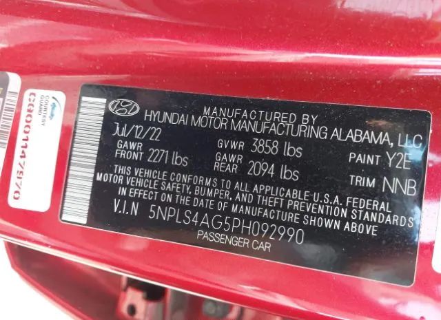 Photo 8 VIN: 5NPLS4AG5PH092990 - HYUNDAI ELANTRA 