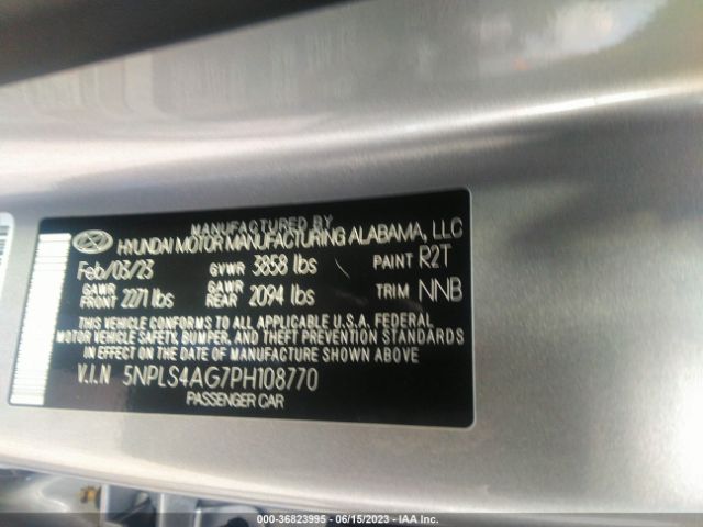 Photo 8 VIN: 5NPLS4AG7PH108770 - HYUNDAI ELANTRA 