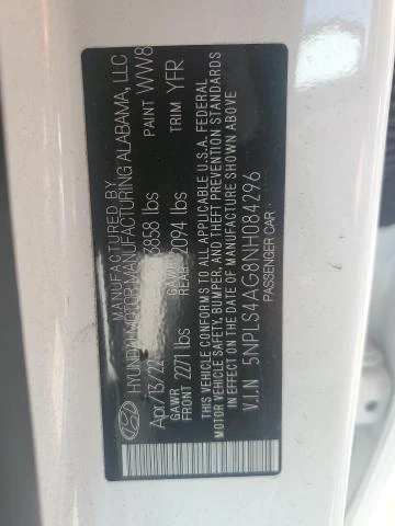 Photo 11 VIN: 5NPLS4AG8NH084296 - HYUNDAI ELANTRA SE 