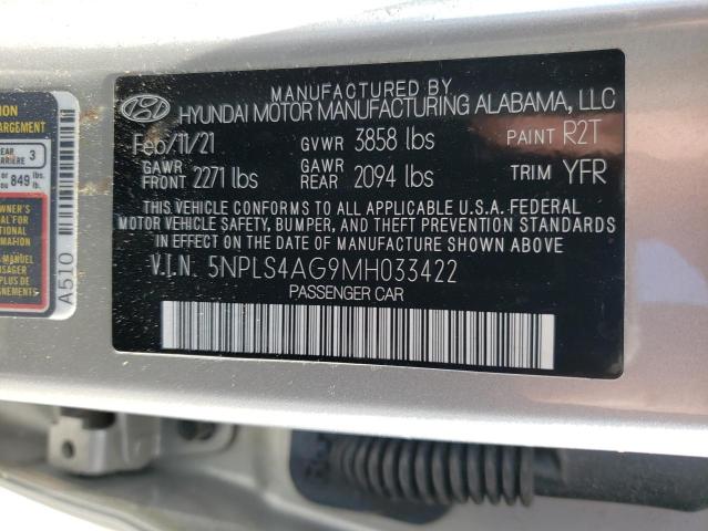 Photo 11 VIN: 5NPLS4AG9MH033422 - HYUNDAI ELANTRA SE 