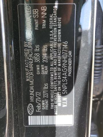 Photo 11 VIN: 5NPLS4AG9NH077146 - HYUNDAI ELANTRA SE 