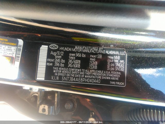 Photo 8 VIN: 5NTJB4AE8PH040440 - HYUNDAI SANTA CRUZ 