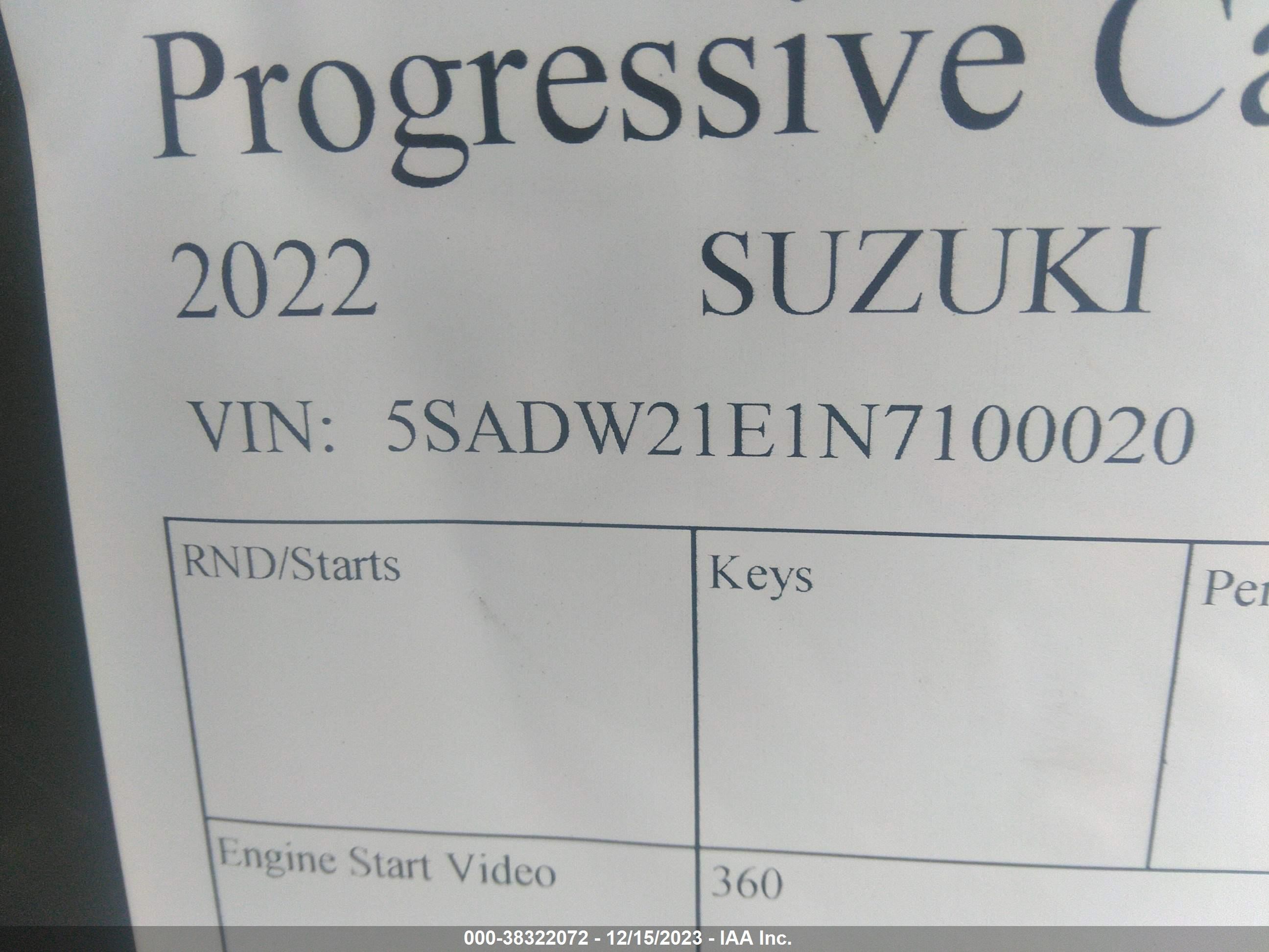 Photo 9 VIN: 5SADW21E1N7100020 - SUZUKI NULL 