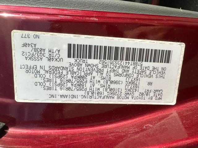 Photo 9 VIN: 5TBBT44123S351562 - TOYOTA TUNDRA ACC 