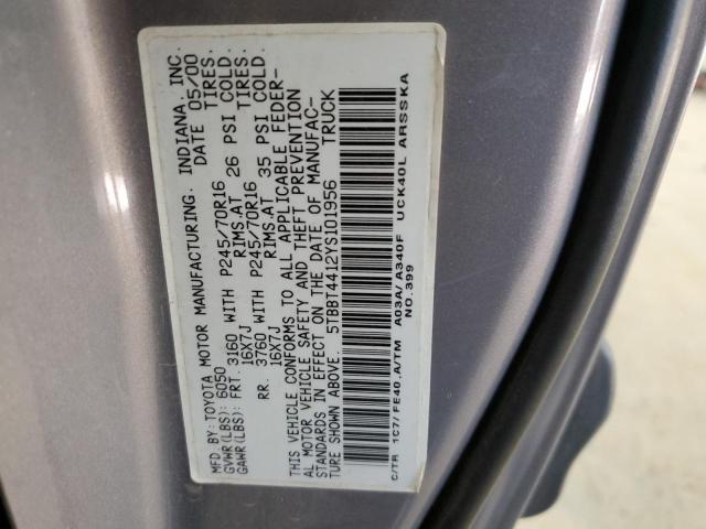 Photo 11 VIN: 5TBBT4412YS101956 - TOYOTA TUNDRA ACC 