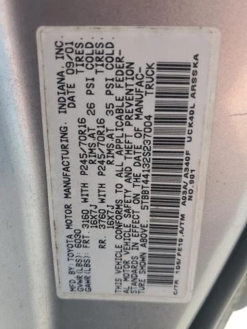 Photo 11 VIN: 5TBBT44132S237004 - TOYOTA TUNDRA ACC 