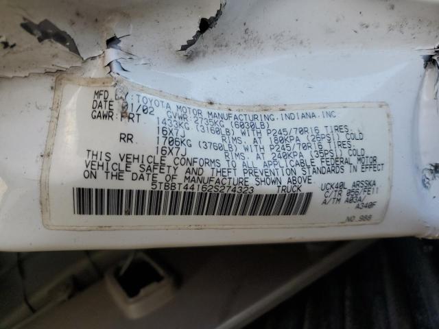 Photo 12 VIN: 5TBBT44162S274323 - TOYOTA TUNDRA ACC 