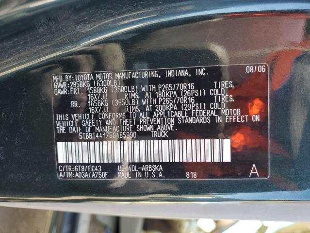 Photo 11 VIN: 5TBBT44176S485990 - TOYOTA TUNDRA ACC 