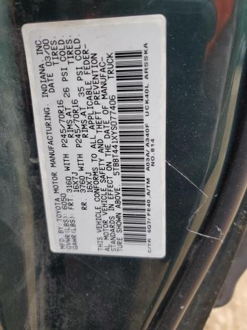 Photo 11 VIN: 5TBBT441XYS077406 - TOYOTA TUNDRA ACC 