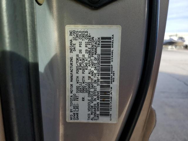 Photo 11 VIN: 5TBBT48181S162602 - TOYOTA TUNDRA ACC 