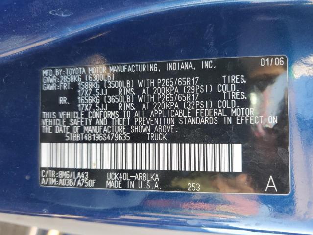 Photo 11 VIN: 5TBBT48196S479635 - TOYOTA TUNDRA ACC 