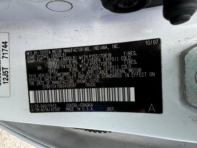 Photo 9 VIN: 5TBBT54198S458587 - TOYOTA TUNDRA DOU 