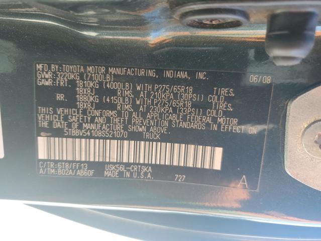 Photo 11 VIN: 5TBBV54108S521070 - TOYOTA TUNDRA DOU 