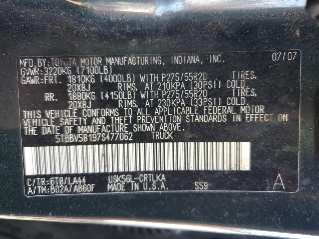 Photo 11 VIN: 5TBBV58197S477062 - TOYOTA TUNDRA 