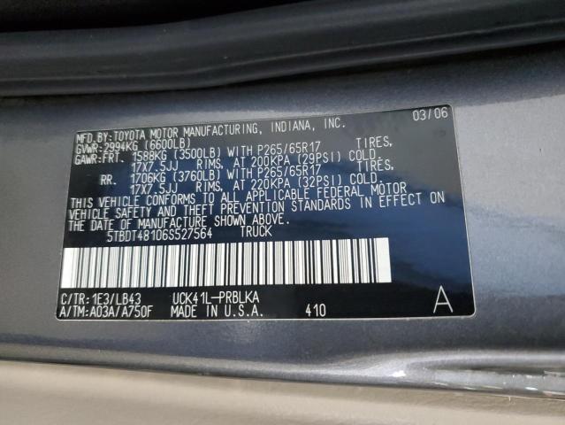 Photo 11 VIN: 5TBDT48106S527564 - TOYOTA TUNDRA DOU 