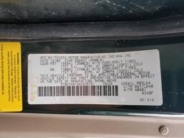 Photo 11 VIN: 5TBDT48124S439791 - TOYOTA TUNDRA DOU 