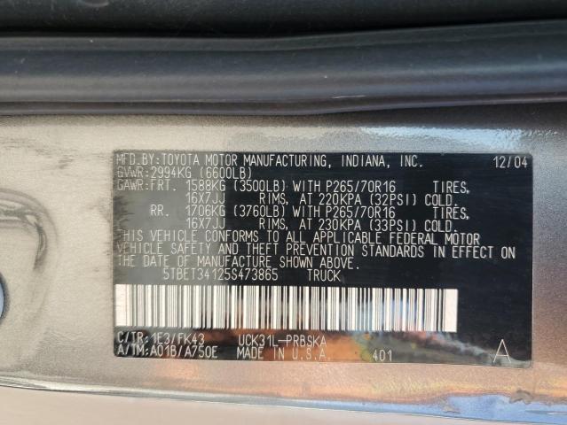 Photo 12 VIN: 5TBET34125S473865 - TOYOTA TUNDRA DOU 