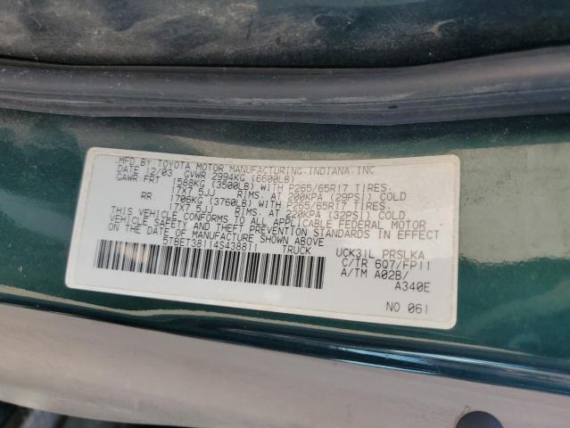 Photo 11 VIN: 5TBET38114S438811 - TOYOTA TUNDRA DOU 