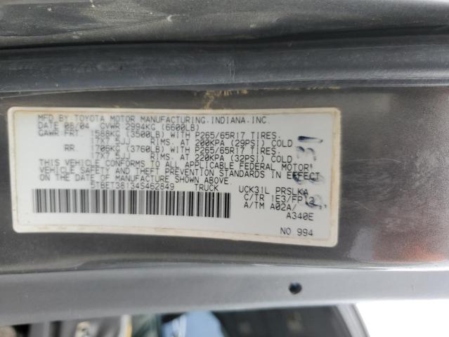 Photo 11 VIN: 5TBET38134S462849 - TOYOTA TUNDRA DOU 