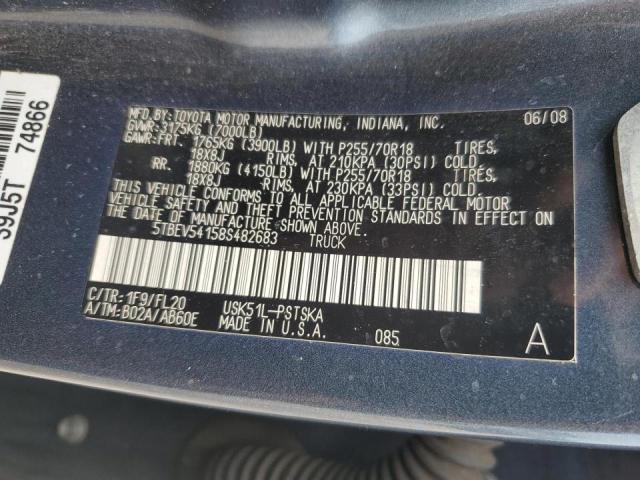 Photo 11 VIN: 5TBEV54158S482683 - TOYOTA TUNDRA CRE 