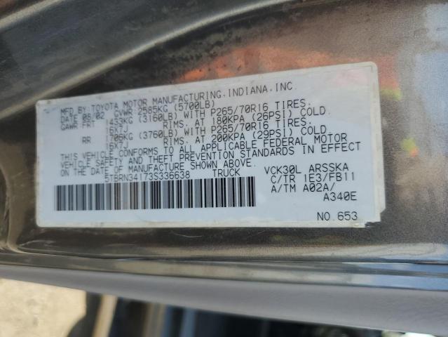 Photo 11 VIN: 5TBRN34173S336638 - TOYOTA TUNDRA ACC 