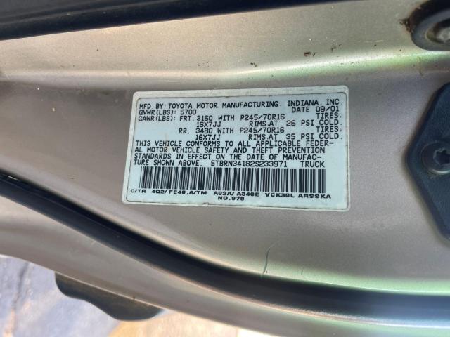 Photo 9 VIN: 5TBRN34182S233971 - TOYOTA TUNDRA ACC 