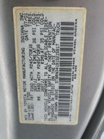 Photo 11 VIN: 5TBRN34191S215817 - TOYOTA TUNDRA 