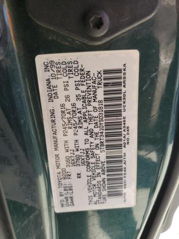 Photo 11 VIN: 5TBRT3410YS031818 - TOYOTA TUNDRA ACC 