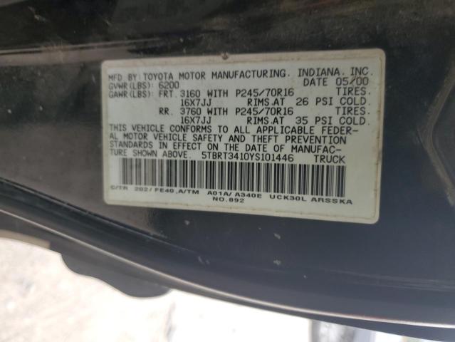 Photo 11 VIN: 5TBRT3410YS101446 - TOYOTA TUNDRA ACC 