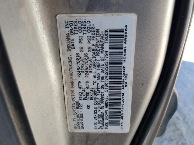 Photo 11 VIN: 5TBRT34122S237794 - TOYOTA TUNDRA ACC 