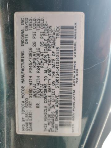 Photo 11 VIN: 5TBRT34141S143415 - TOYOTA TUNDRA ACC 