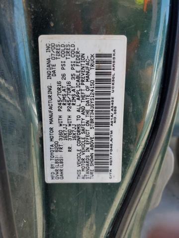 Photo 11 VIN: 5TBRT3416YS124150 - TOYOTA TUNDRA 