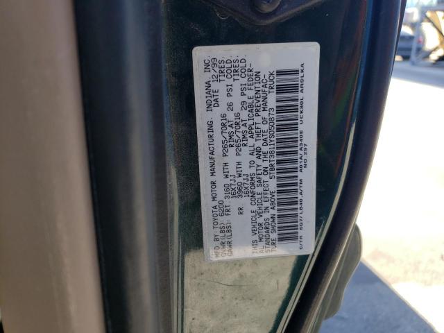 Photo 11 VIN: 5TBRT3811YS050873 - TOYOTA TUNDRA ACC 