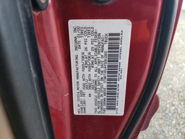 Photo 11 VIN: 5TBRT3814YS061060 - TOYOTA TUNDRA ACC 