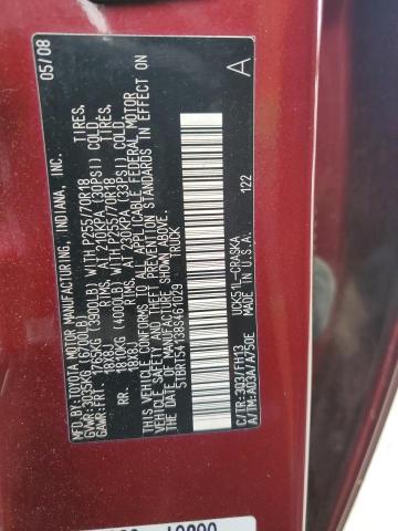 Photo 12 VIN: 5TBRT54138S461029 - TOYOTA TUNDRA DOU 